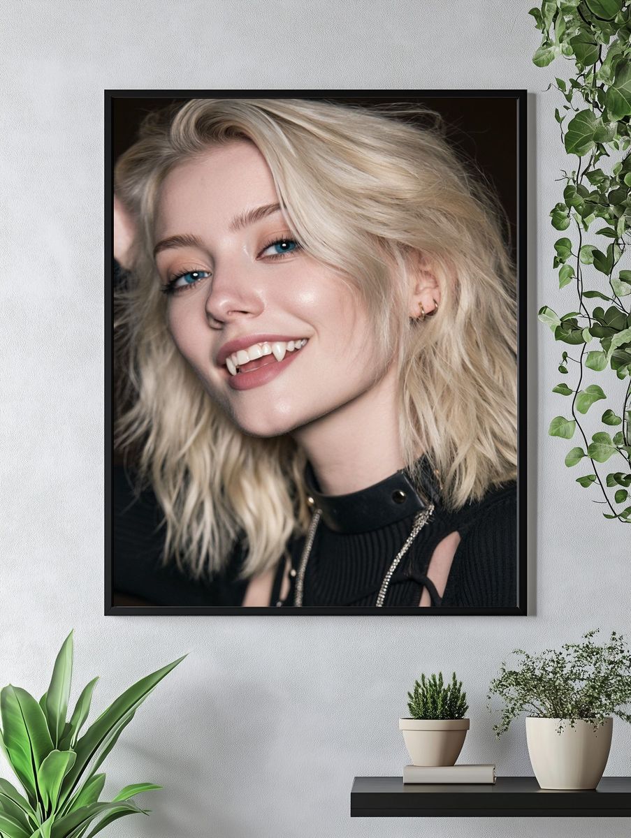 Vampire Glam Portrait Poster. — room view 4