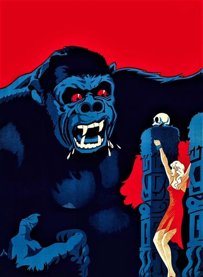 Danish movie poster King Kong. poster print