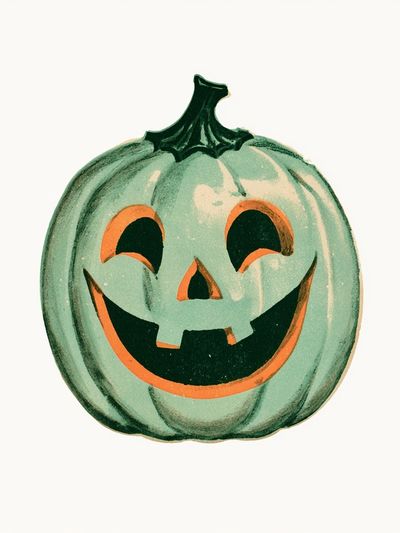 Vintage Pumpkin Jack-o'-Lantern Poster. poster