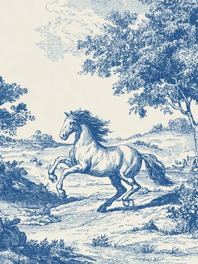 Galloping Horse — Vintage Print. poster print