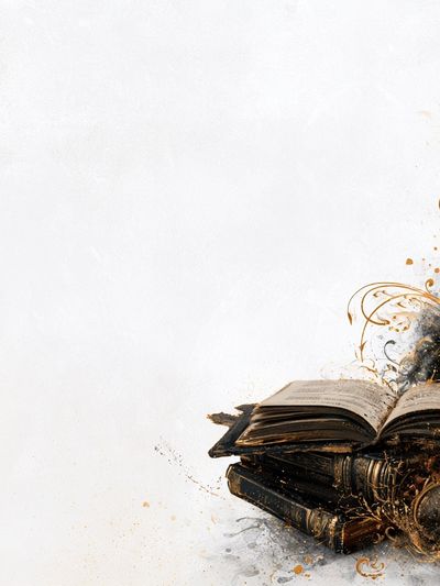Vintage Books and Ink Splash Poster. poster