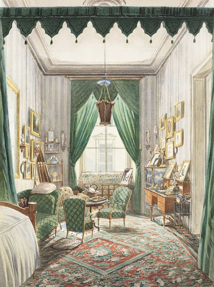 Elegant Victorian Interior — Fine Art Print. poster detail