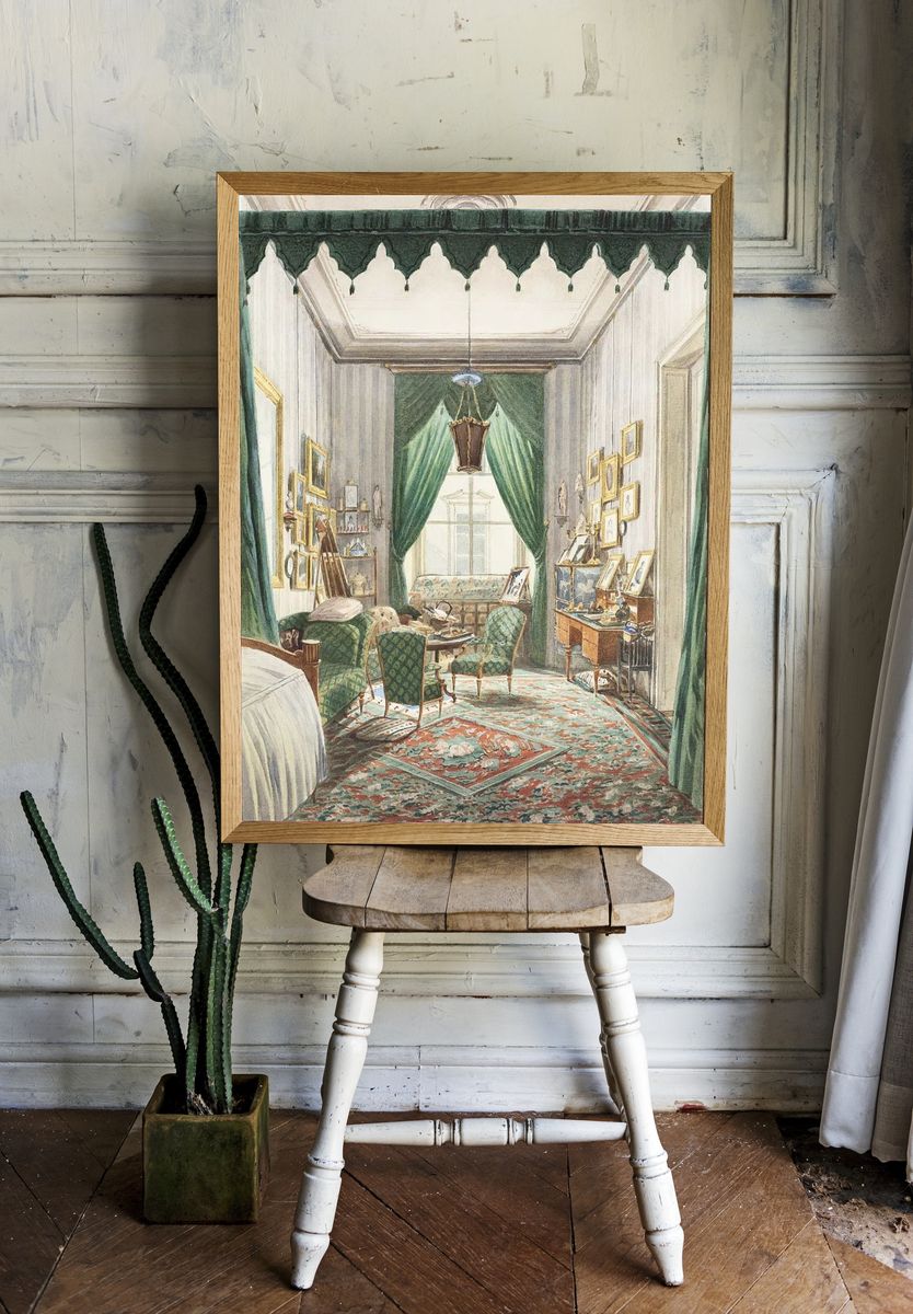 Elegant Victorian Interior — Fine Art Print. room preview