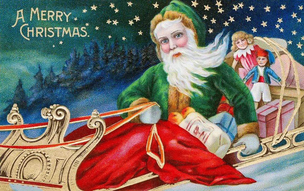 Vintage Christmas Postcard Miriam Ira. poster — vintage art