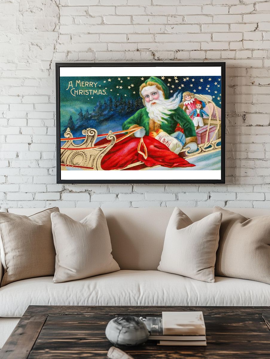 Vintage Christmas Postcard Miriam Ira. — room view 1