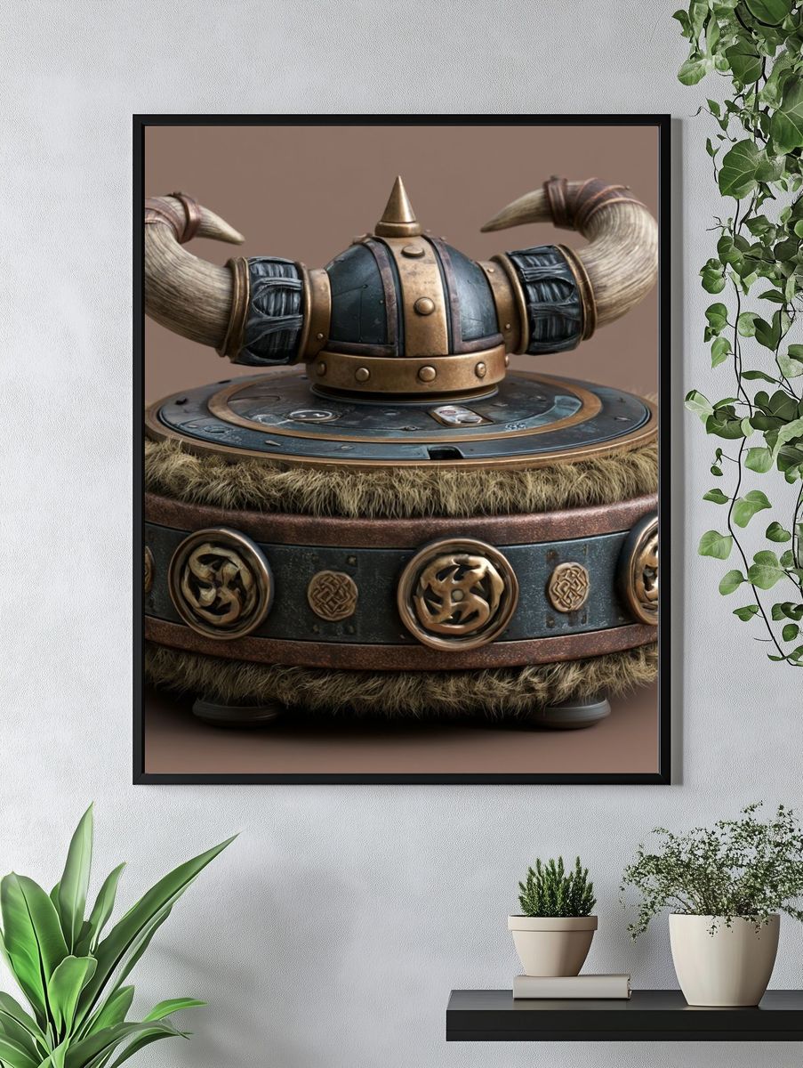 Viking Helmet Sculpture Poster. — room view 4