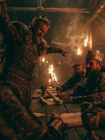 Viking Feast Hall Photography Poster.