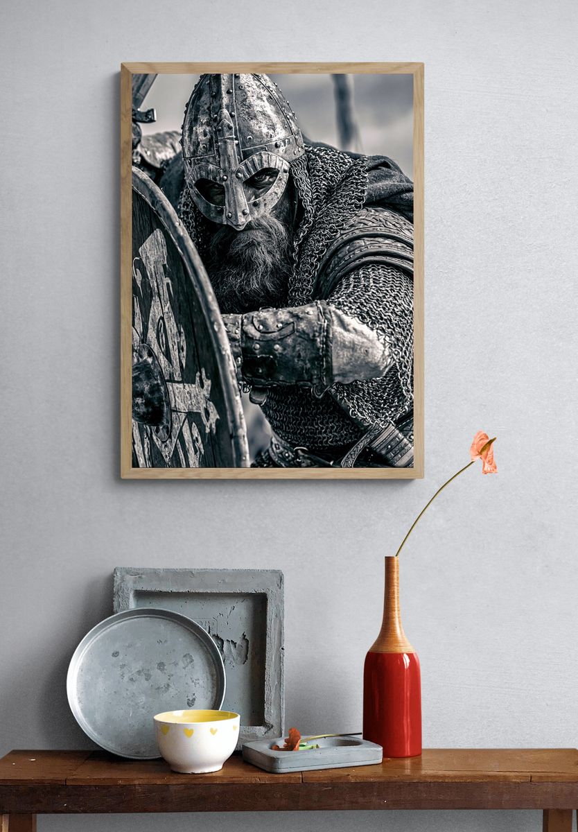 Viking Warrior Portrait Poster. — room view 3