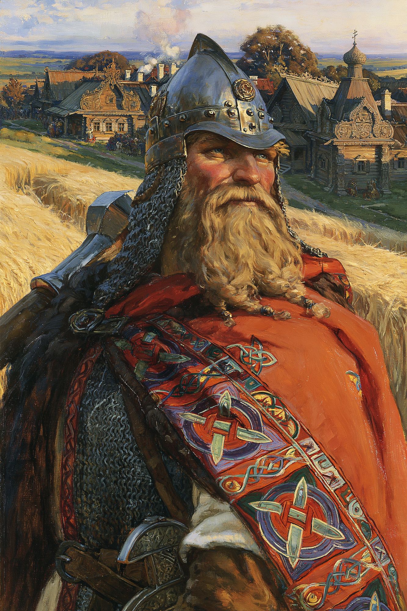 Viking Warrior Portrait Print. poster detail