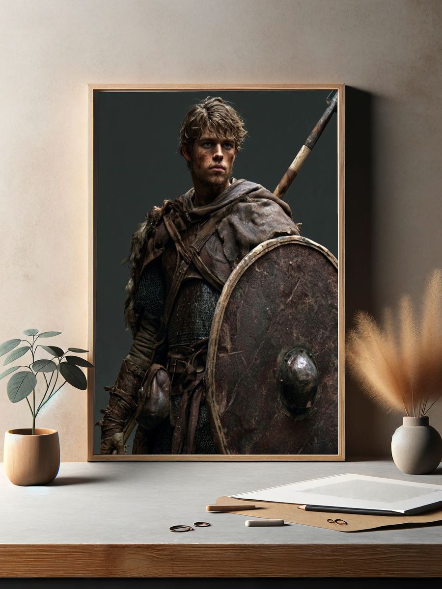 Viking Warrior Portrait Poster. — room view 2