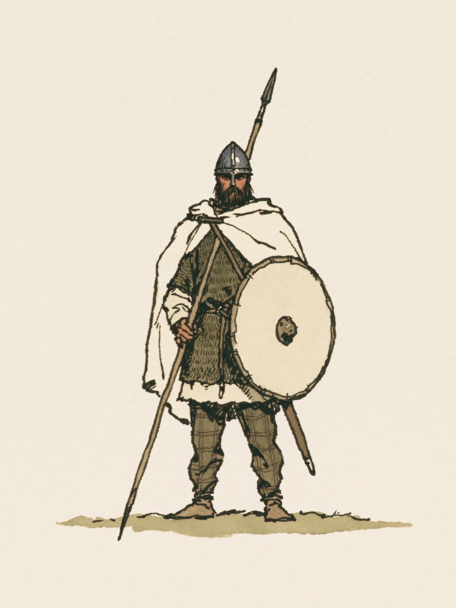 Viking Warrior Illustration Poster. poster — illustration art