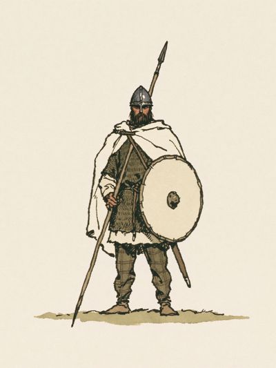 Viking Warrior Illustration Poster.