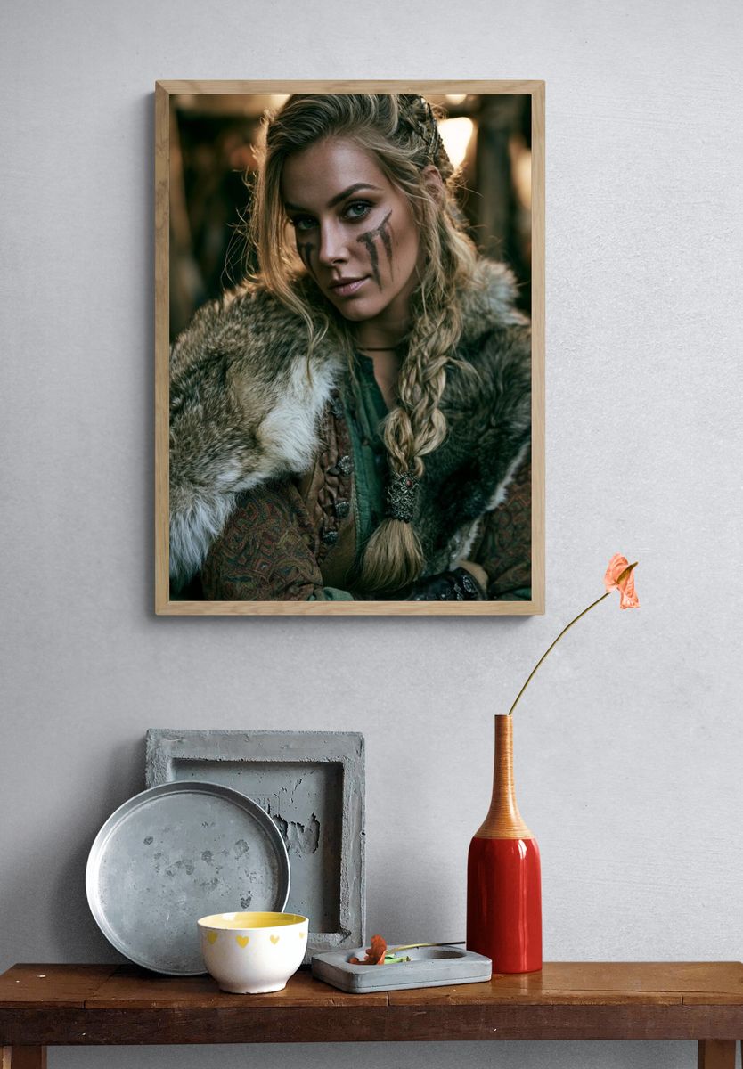 Viking Warrior Portrait Photography Poster. — room view 3