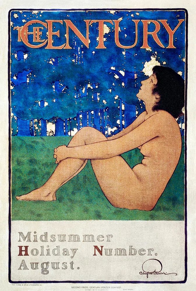 Naked lady vintage poster, Century. poster — vintage art