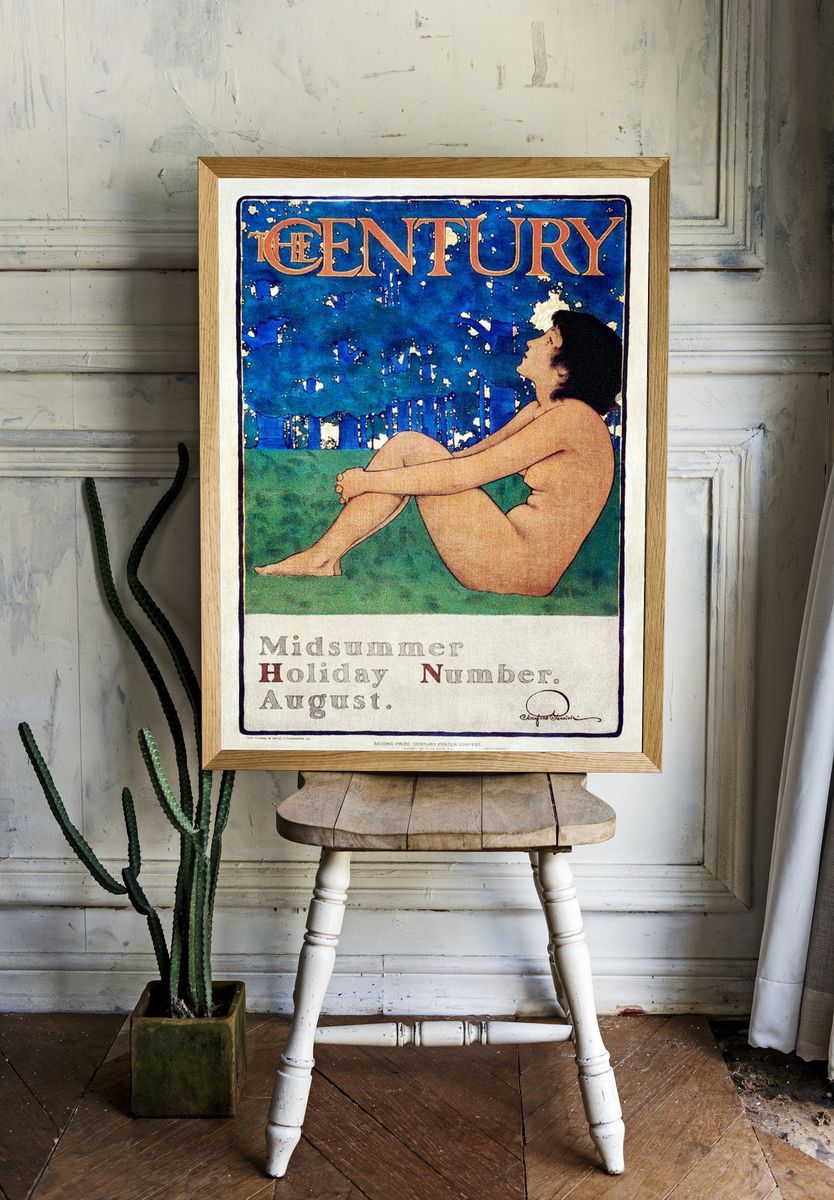 Naked lady vintage poster, Century. room preview
