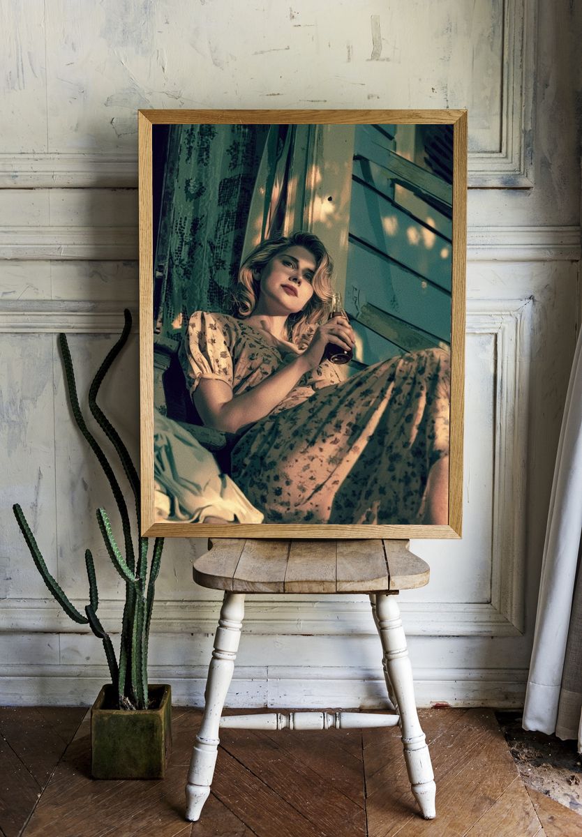 Vintage Woman Portrait Poster. room preview