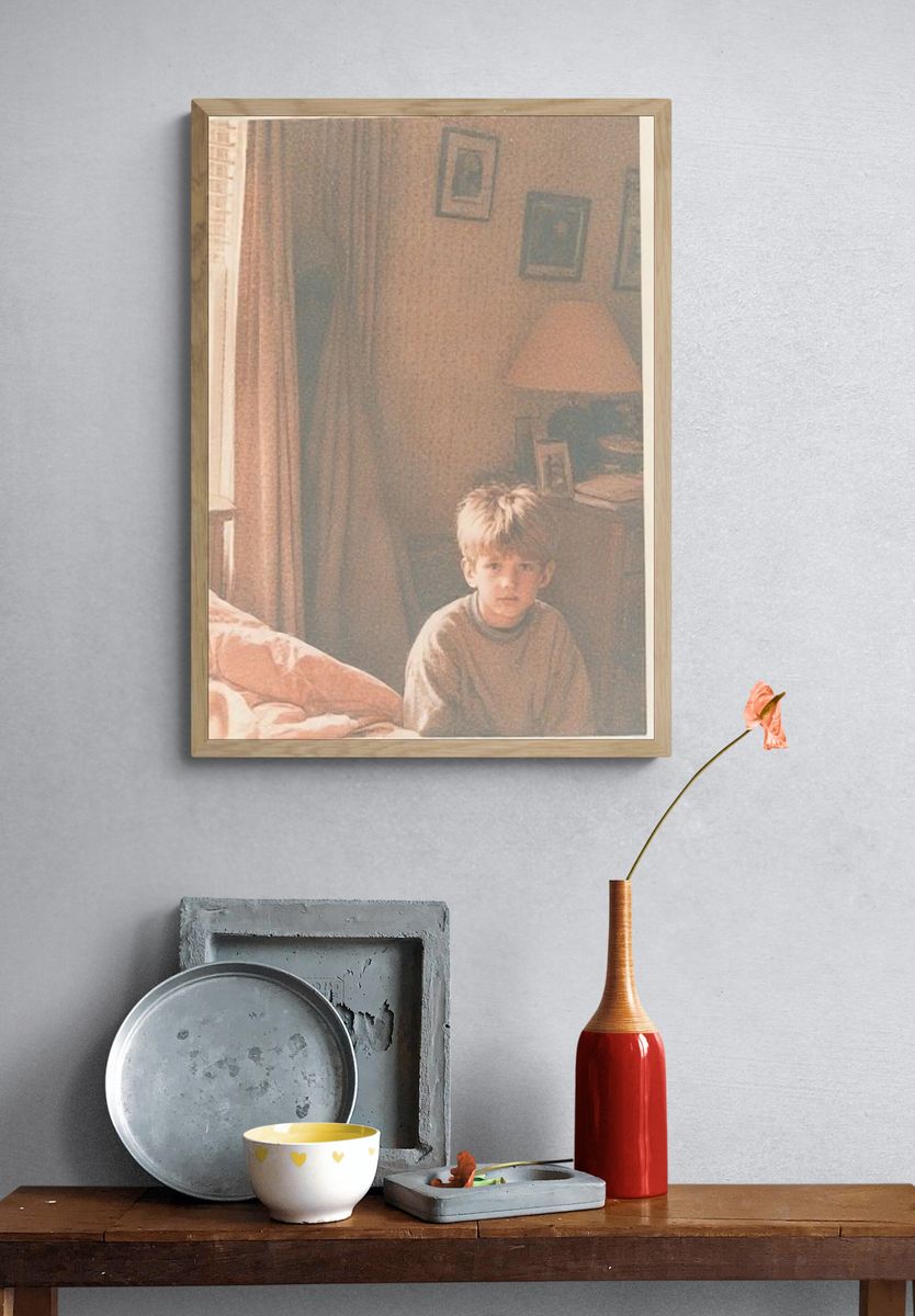 Vintage Bedroom Portrait Poster. — room view 3