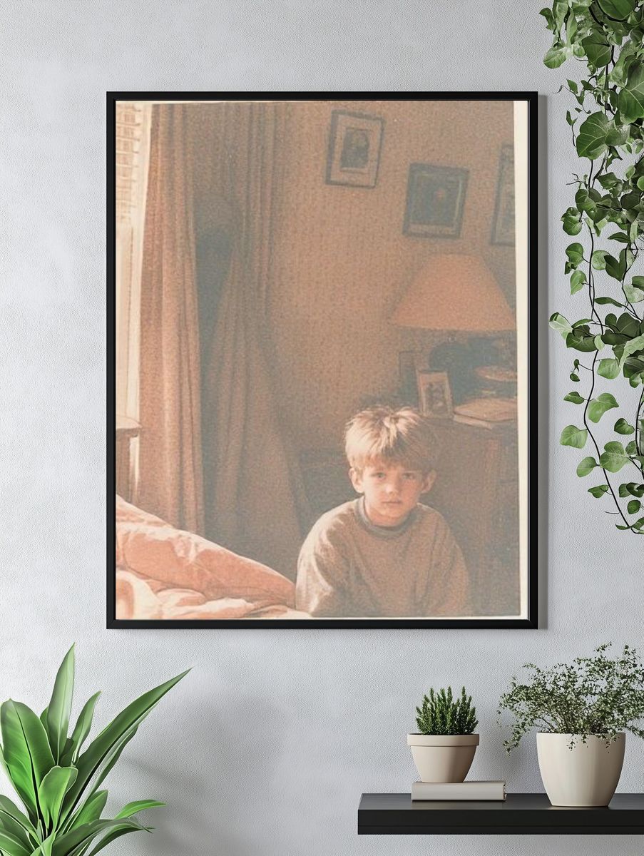 Vintage Bedroom Portrait Poster. — room view 4