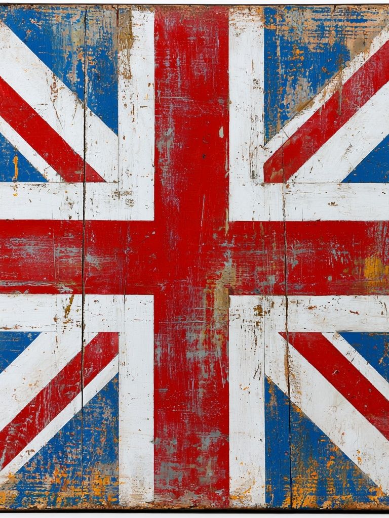 Distressed Union Jack Vintage Poster. poster detail