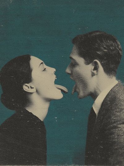 Vintage Tongue Kiss Poster. poster