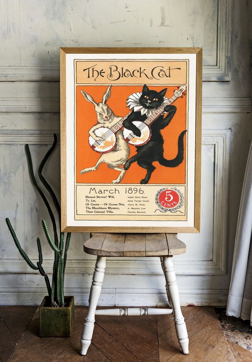 Black Cat, March (1896) chromolithograph. — room view 1