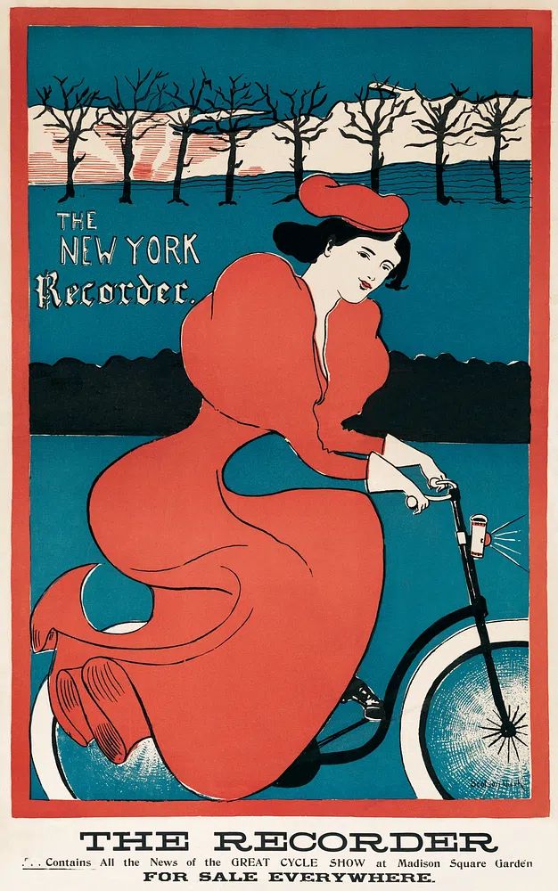New York recorder (1895) G. poster — vintage art