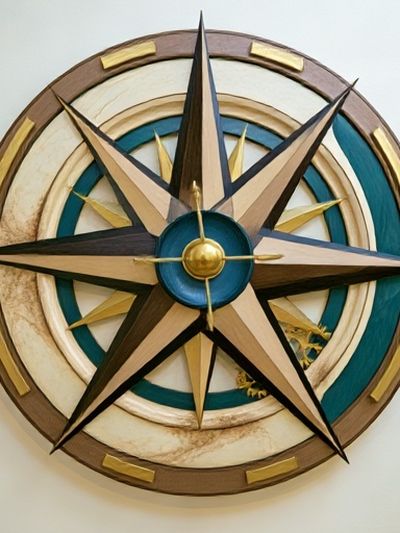 Nautical Compass Rose Vintage Poster. poster