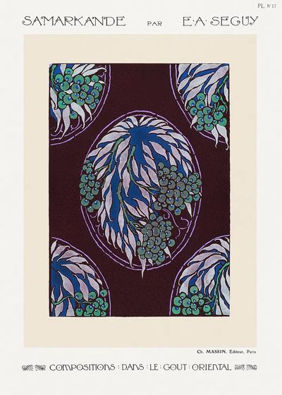 Fruit tree pattern Art Nouveau.