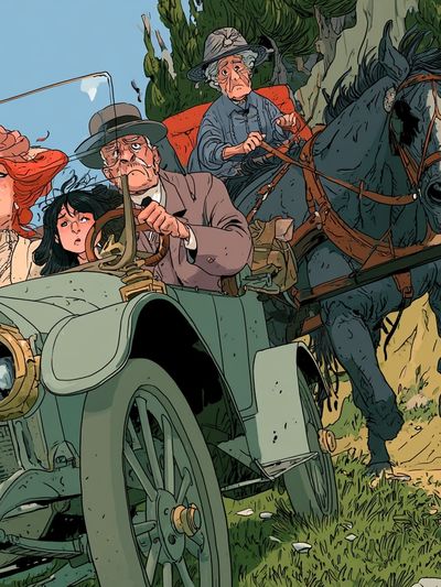 Vintage Horse Carriage Chase Poster. poster