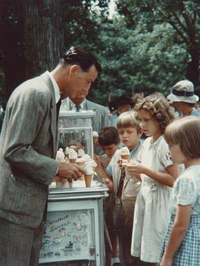 Vintage Ice Cream Stand Poster.