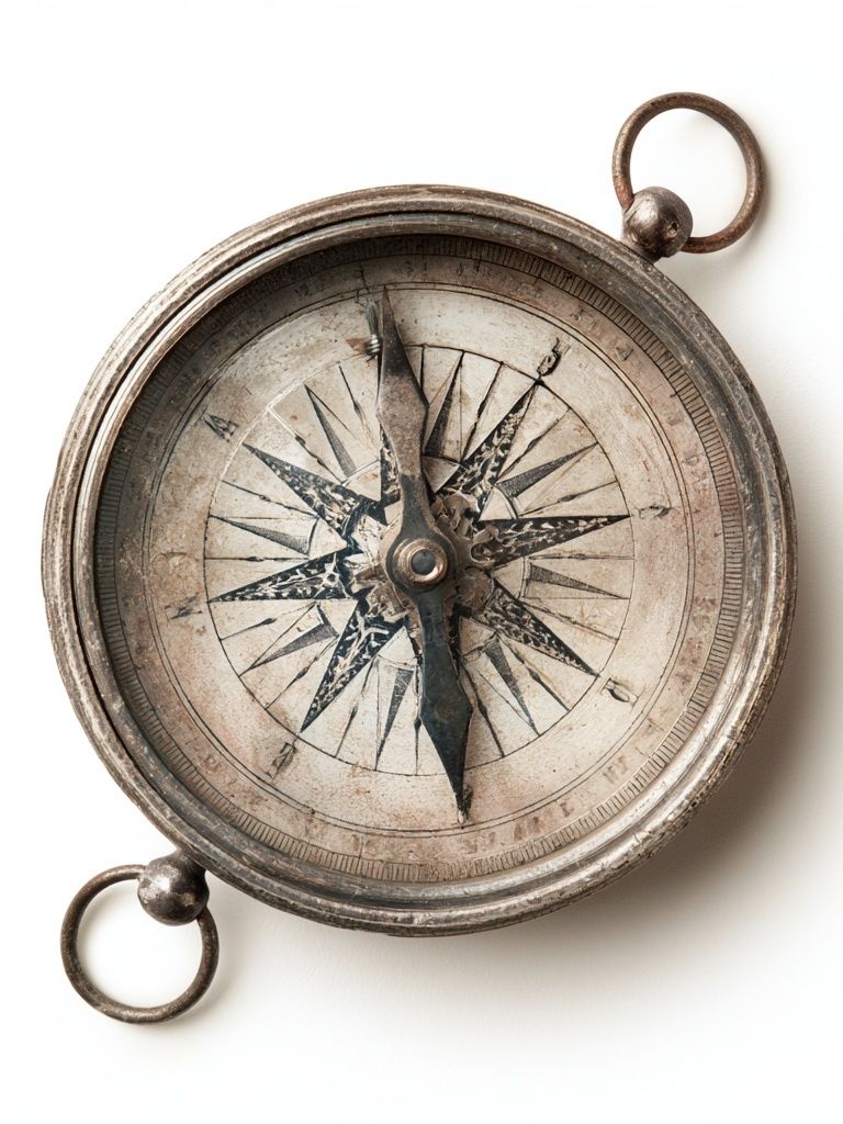 Vintage Compass Print. poster — vintage art