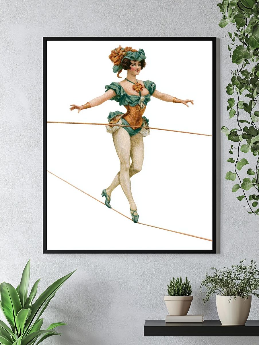 Vintage Tightrope Dancer Poster. — room view 4