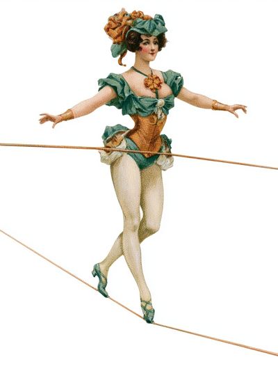 Vintage Tightrope Dancer Poster. poster