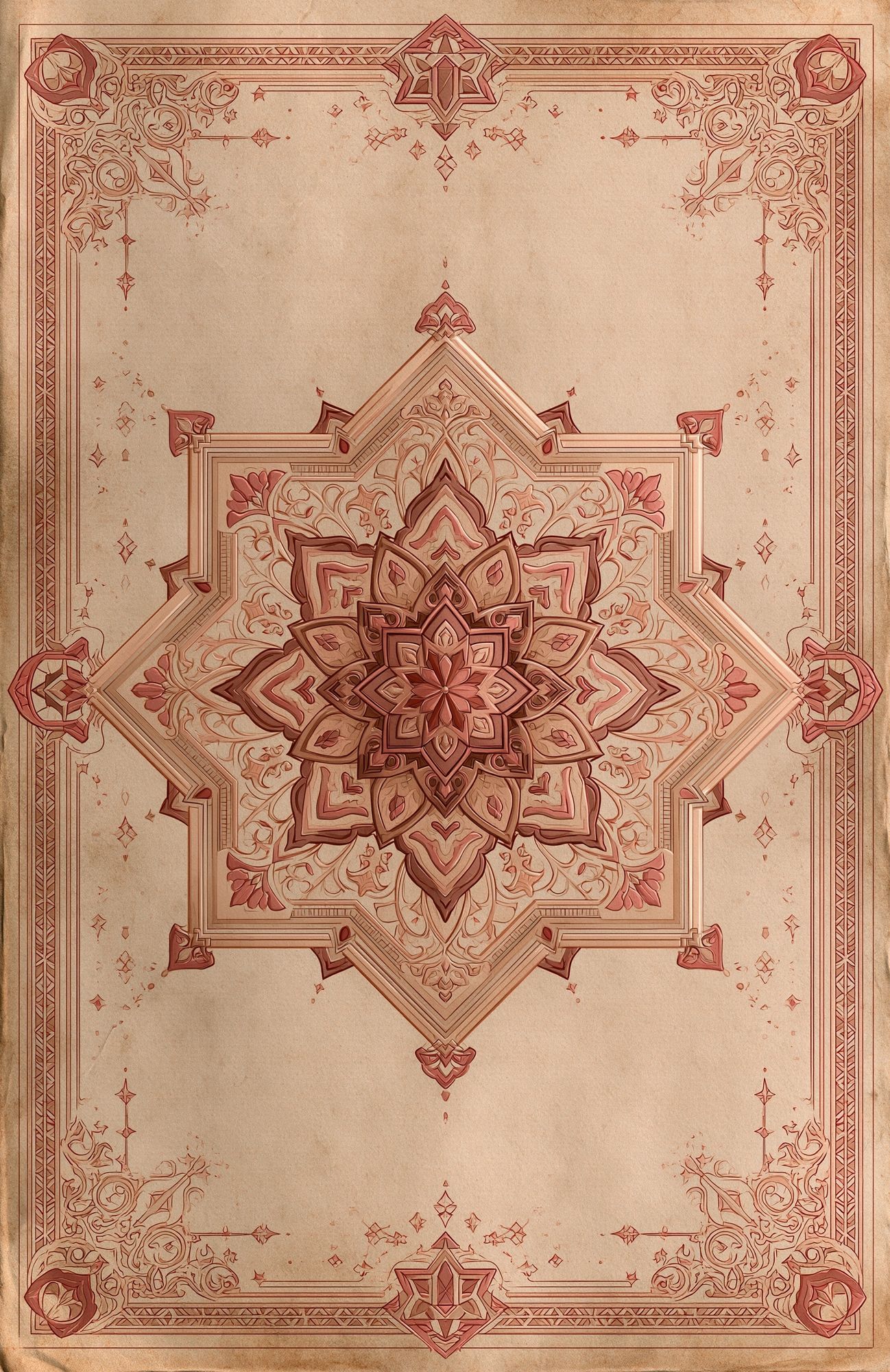 Ornate Mandala Vintage Print. poster — vintage art