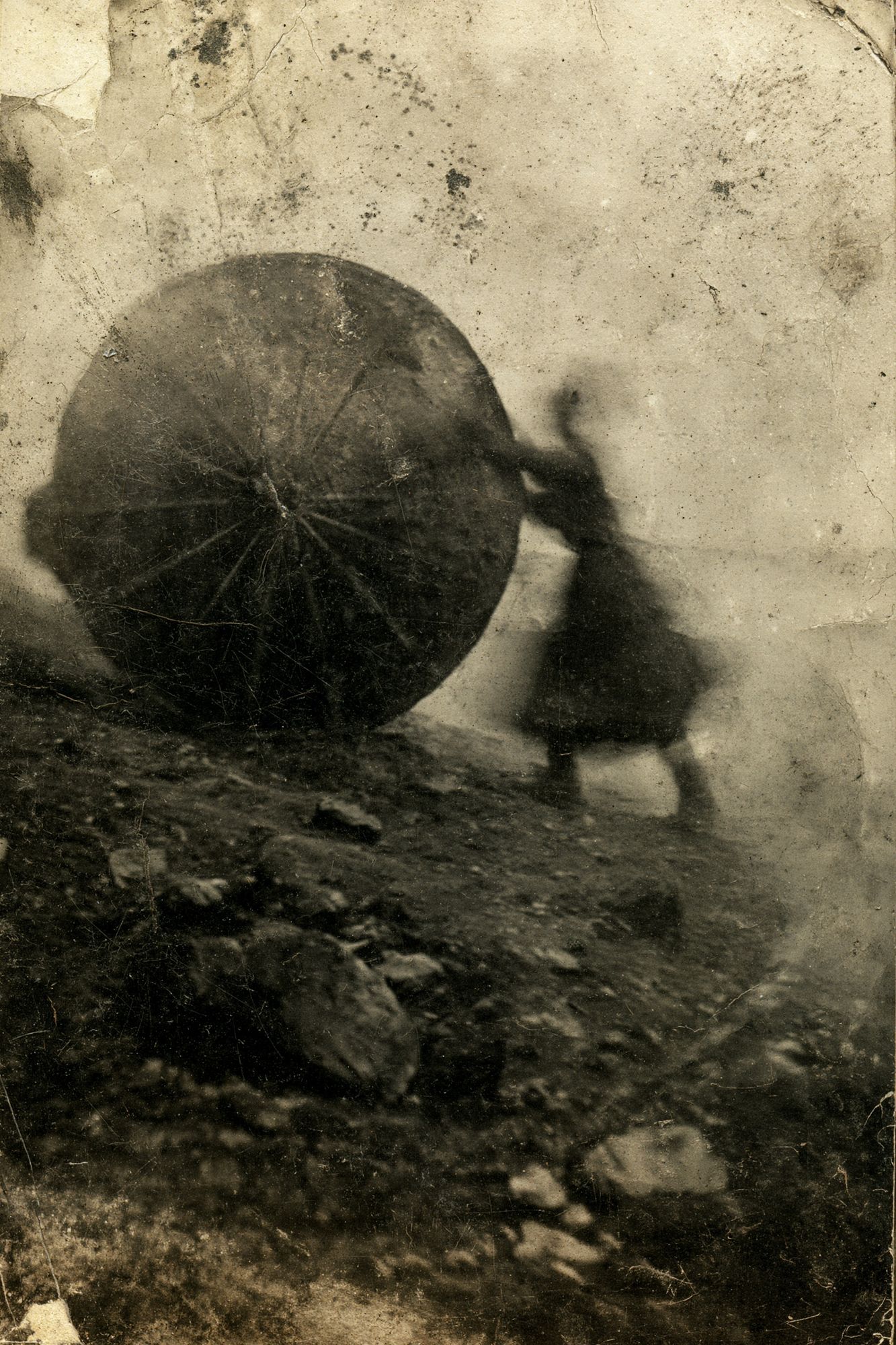 Umbrella Figure Vintage Print. poster — vintage art
