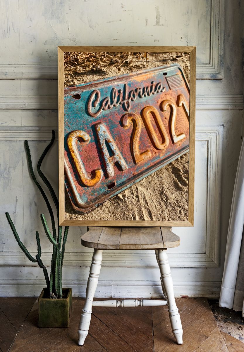 California CA 2021 Vintage Poster. — room view 1