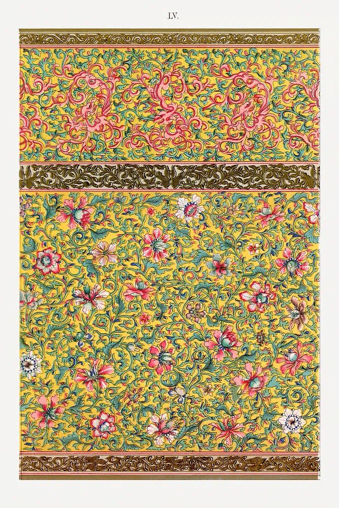 Floral Ornamental Pattern Vintage Print. poster detail