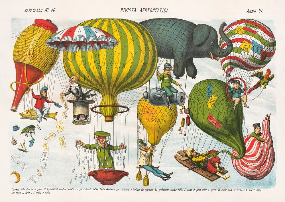 Aerostatic magazine (1878) Rivista aerostatica. poster detail