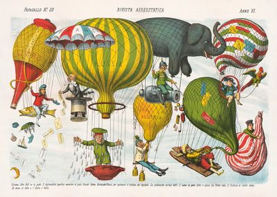 Aerostatic magazine (1878) Rivista aerostatica. poster