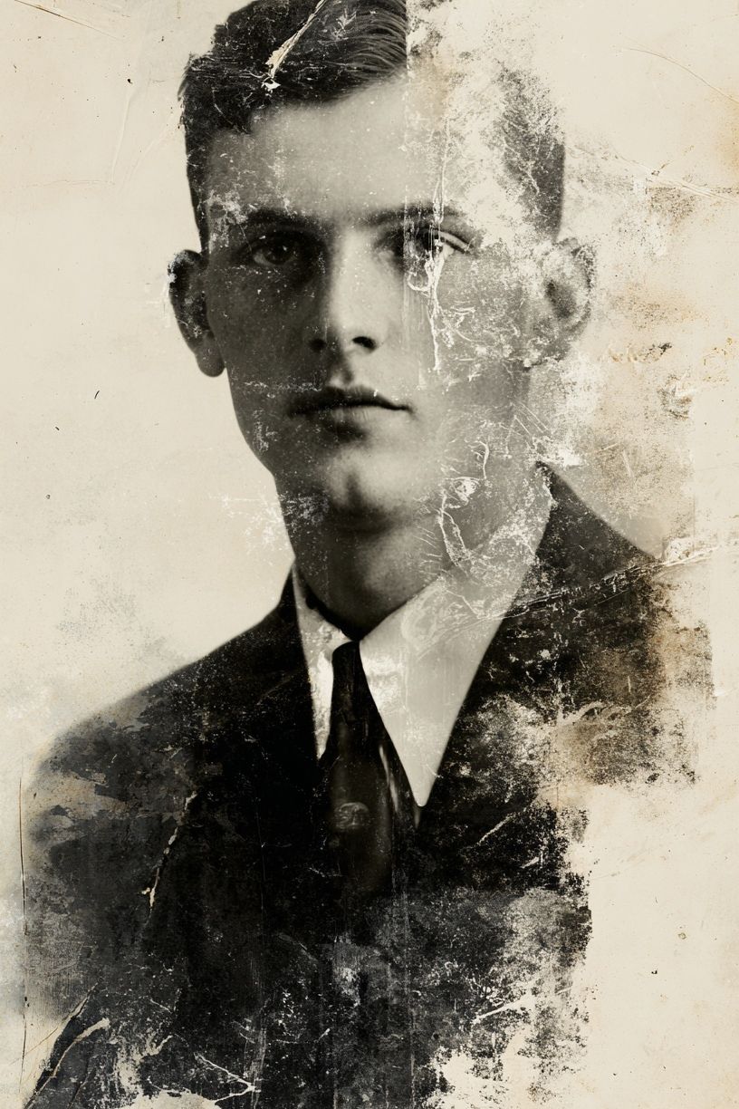 Vintage Male Portrait Print. poster — vintage art