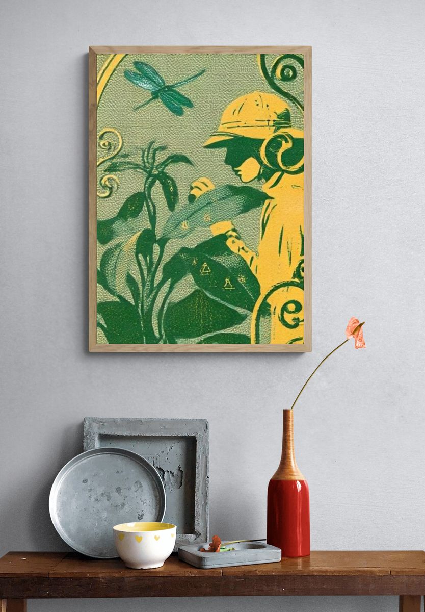 Jungle Explorer Vintage Poster. — room view 3
