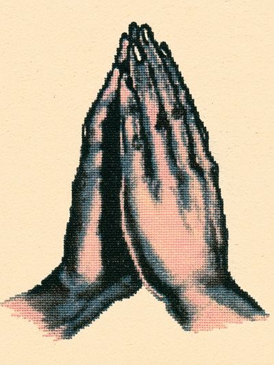 Praying Hands Vintage Print.