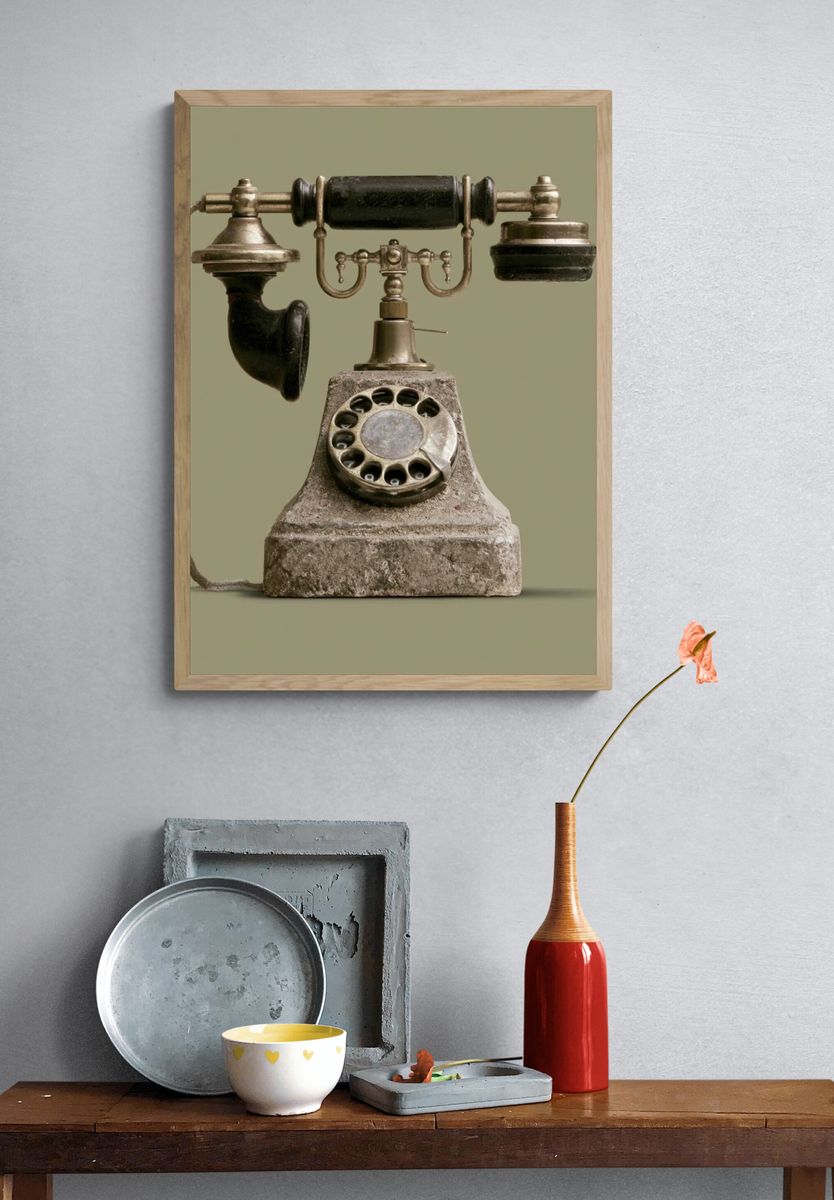 Vintage Rotary Telephone Poster. — room view 3