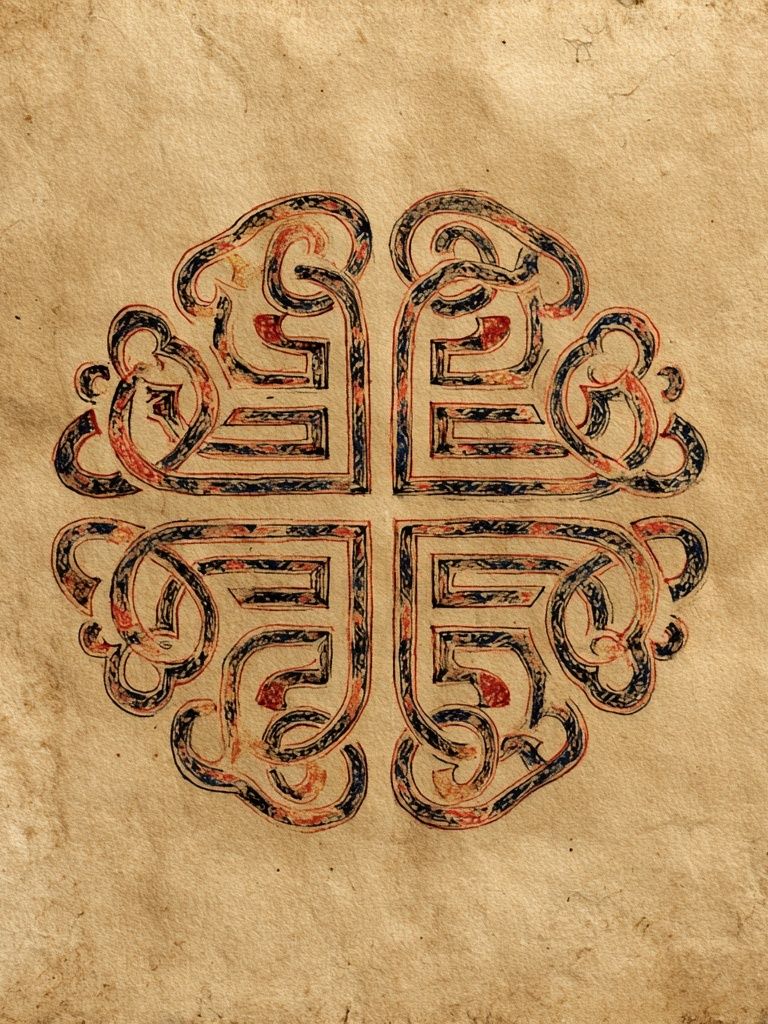 Ornamental Monogram Vintage Print. poster detail