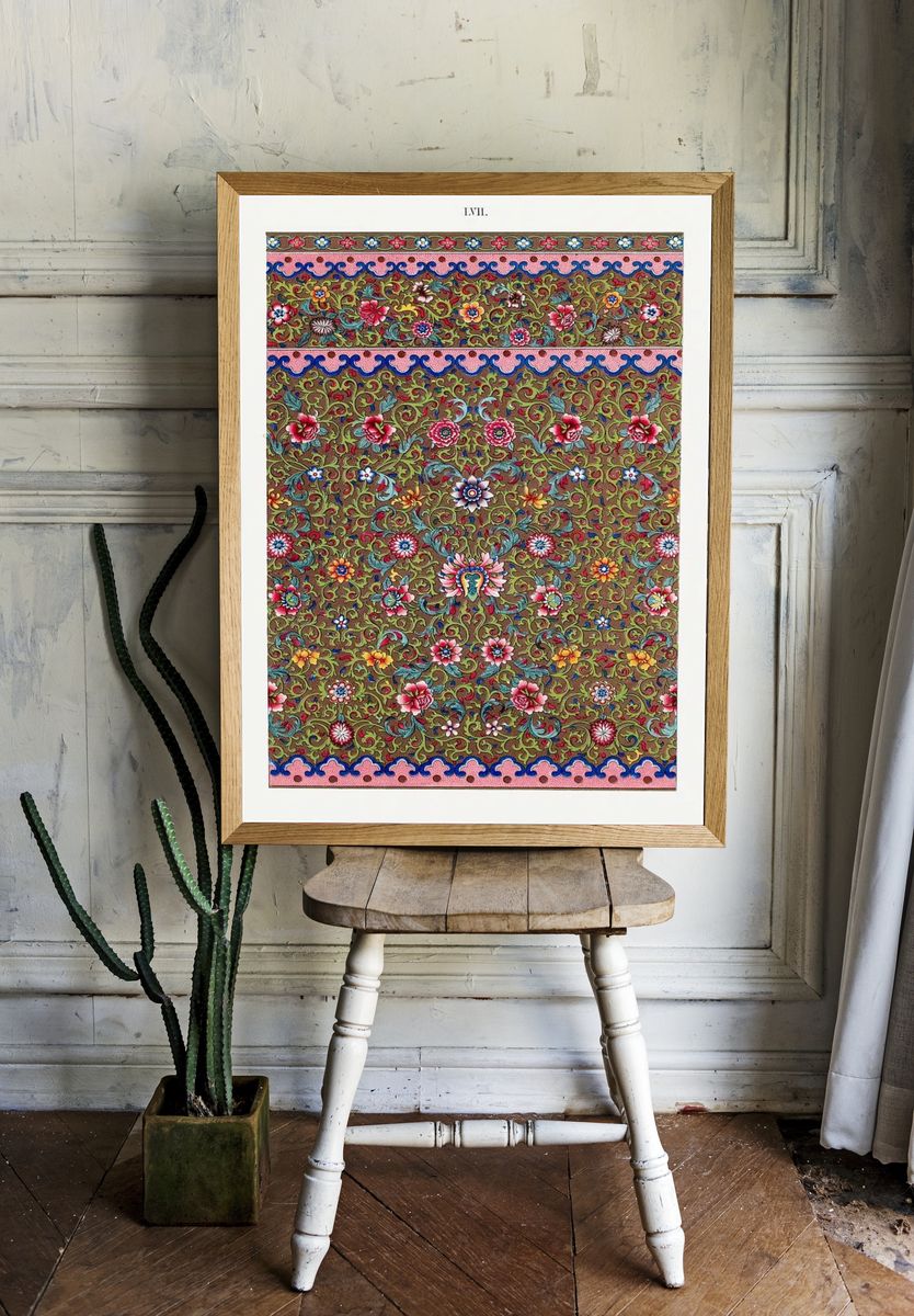 Floral Paisley Pattern Vintage Print room preview