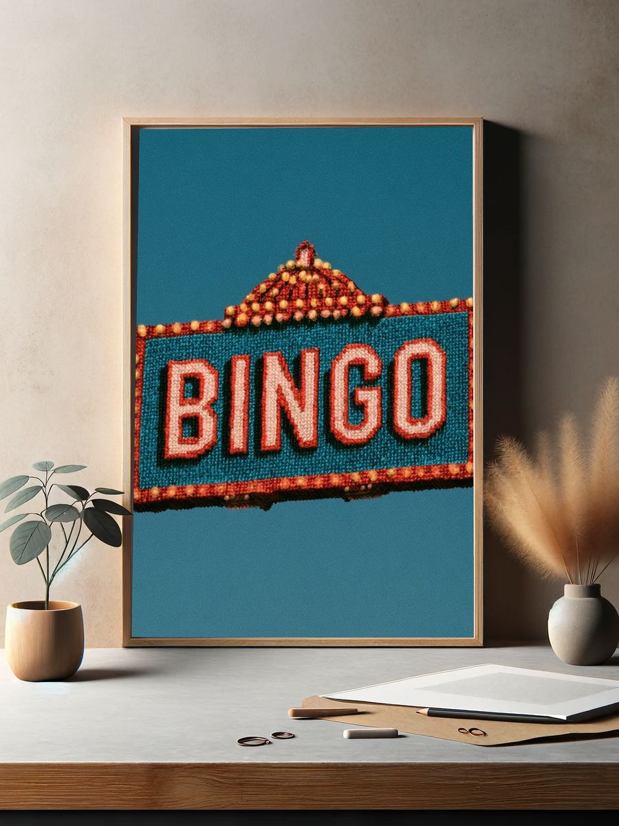 Bingo Neon Sign Poster. — room view 2