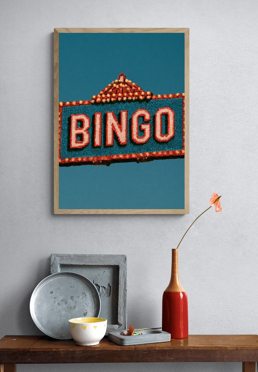 Bingo Neon Sign Poster. — room view 3