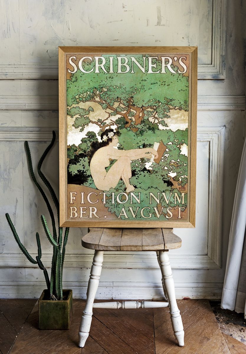 Naked lady vintage poster, Scribner's. — room view 1