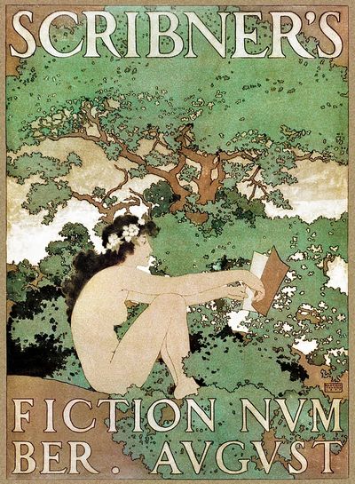 Naked lady vintage poster, Scribner's.