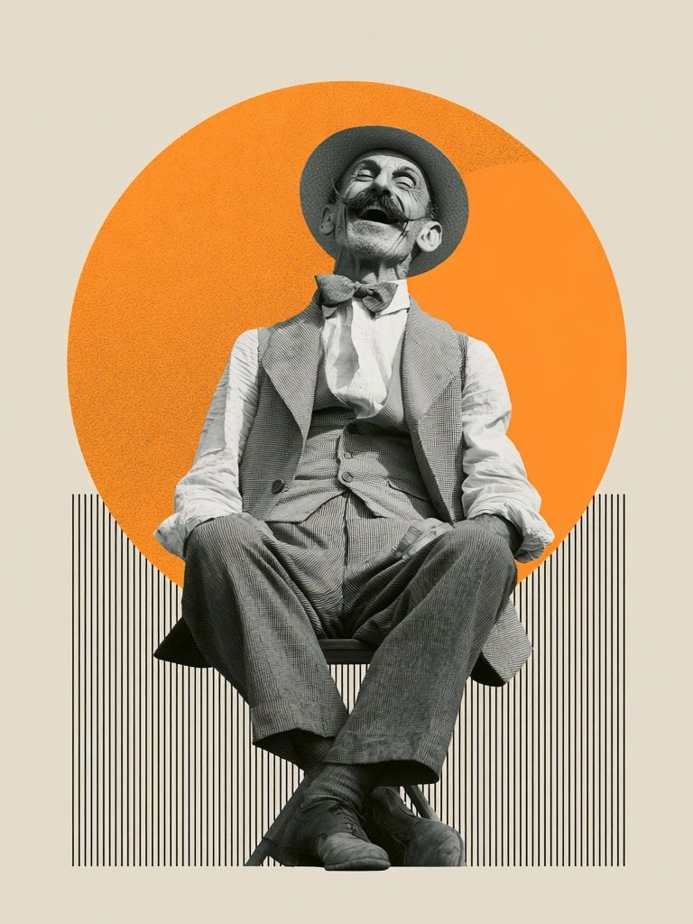 Vintage Clown Portrait Poster. poster detail